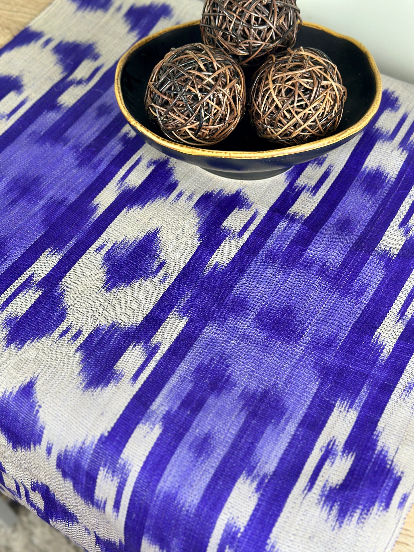 T'nalak Table Runner with Mini Brass Bells