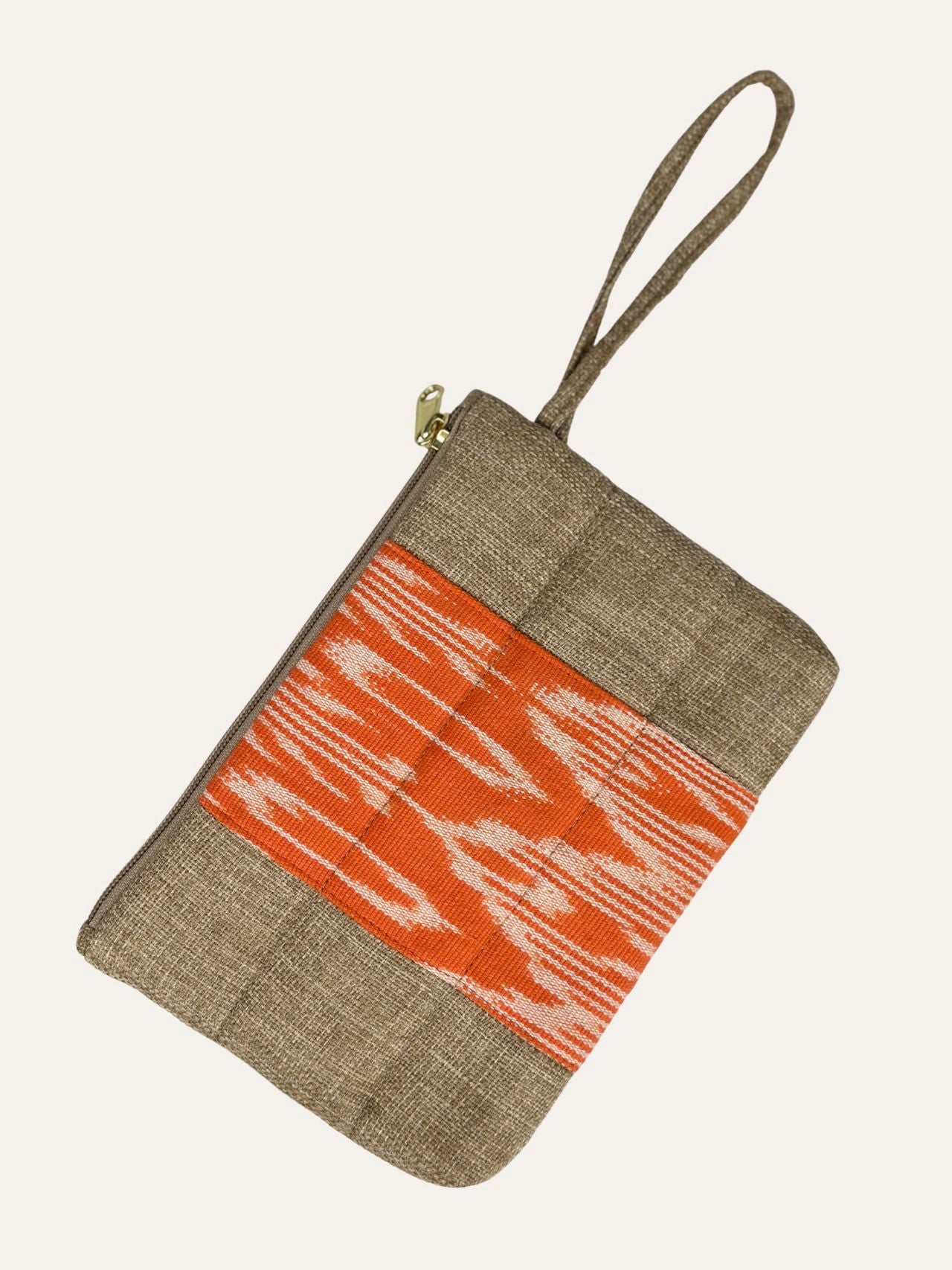 Handwoven Quilted Wristlet Pouch