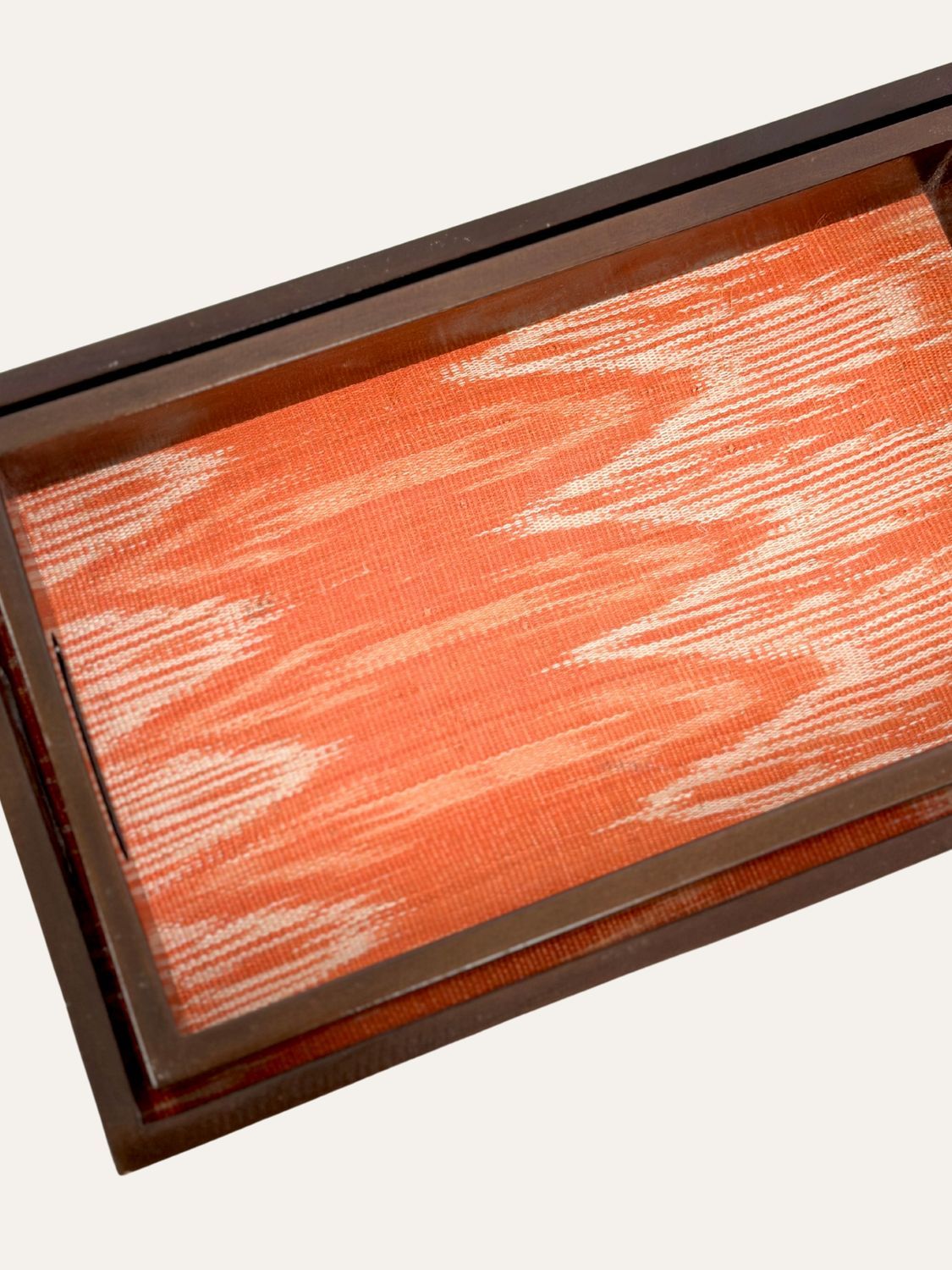 Set of 2 T'nalak Nesting Serving Trays - Orange