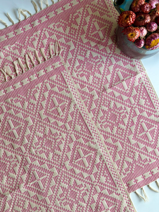 Yakan Placemats - Beige/Pink