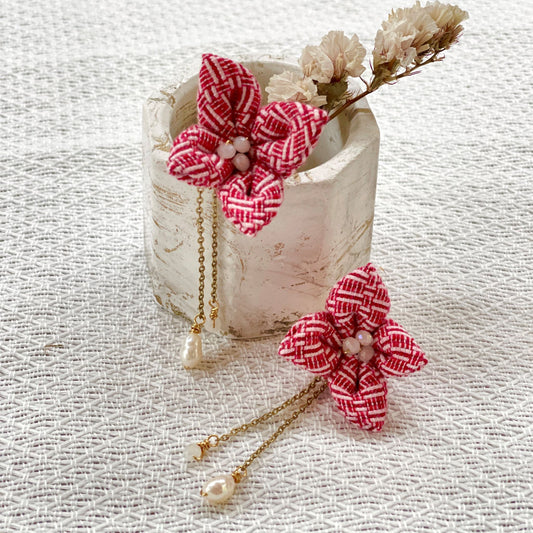 Santan Zero Waste Earrings - Red